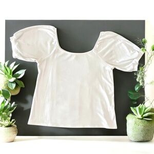 Grace & Lace Rib Puff-Sleeve Top